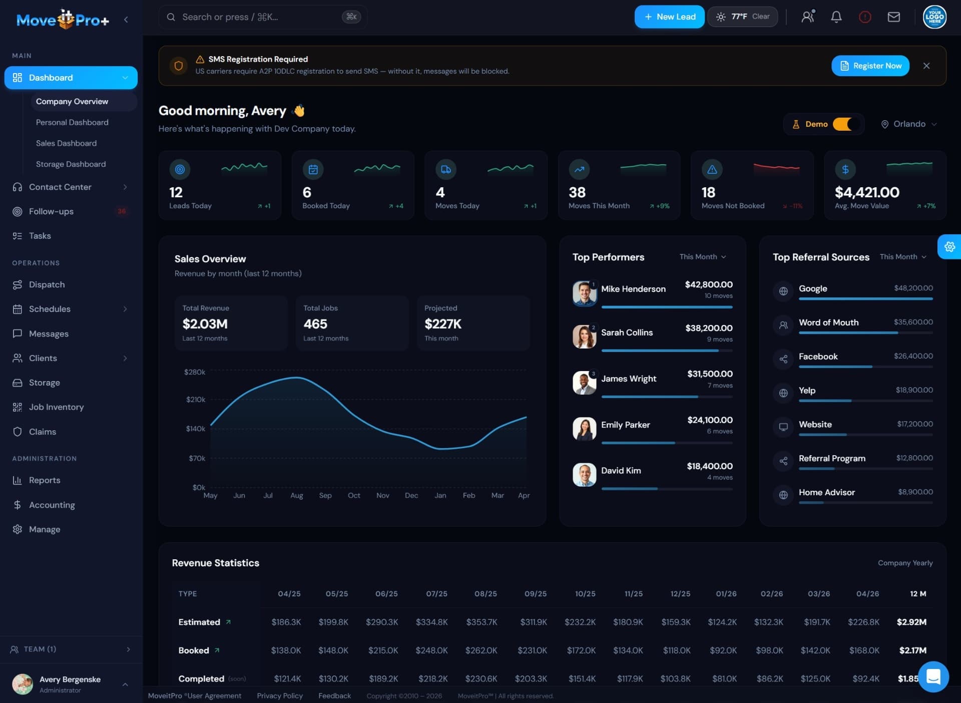 MoveitPro ERP & CRM hero