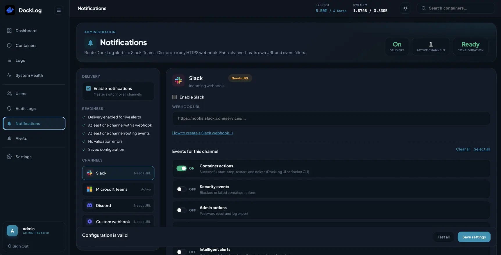 DockLog showcase screenshot 7