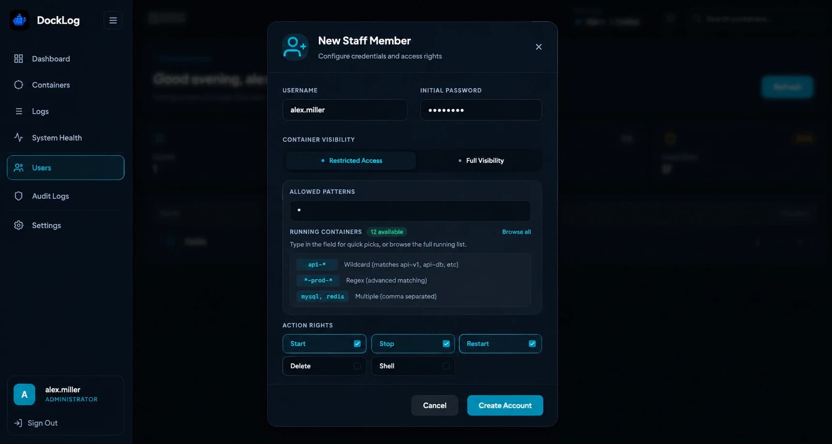 DockLog showcase screenshot 9