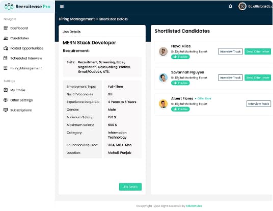 RecruitEase Pro showcase screenshot 2